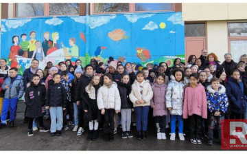 Paul-Verlaine : les élèves choristes dévoilent leur fresque murale