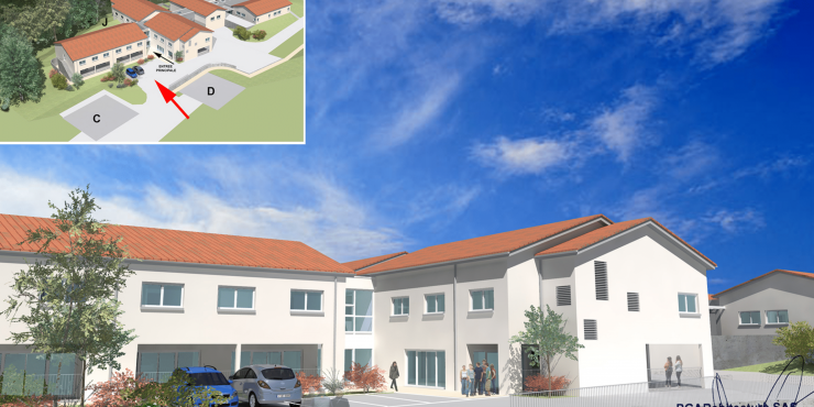 Maquette du nouveau pavillon, conçu par PGARchitecture SAS